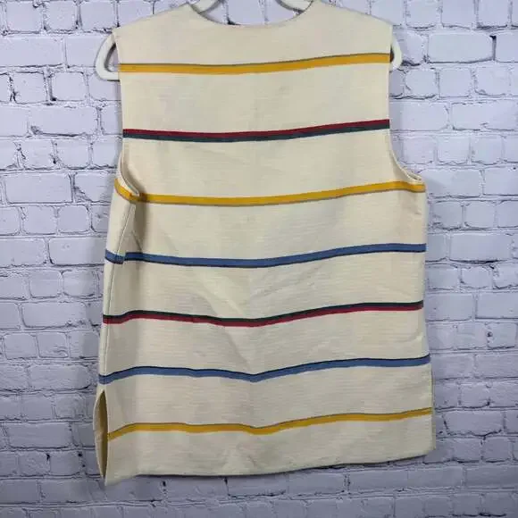 Tory Burch Women Avery Cotton/Linen Embroidered Tunic Size 10 - Picture 4 of 7